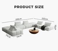 Nouveau design, canapé modulaire simple en mousse haute densité, 3 pièces, lavable, pour salon, chambre à coucher