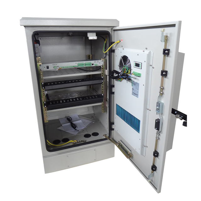 HJ HJ-OTC-FA 19 Inch Rack Outdoor Telecom Battery Cabinet Air Conditioner IP65 Waterproof Double Layer Powder Coated Enclosure