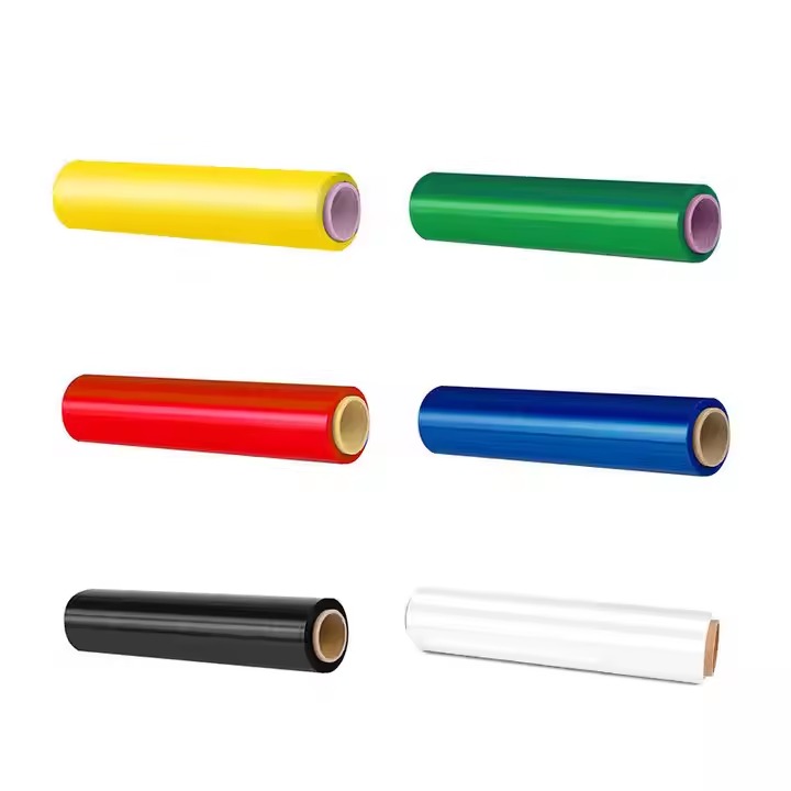 Good Quality Rolls Black Hand Pallet Shrink Wrap Plastic Stretch Film Gauge Wholesale Price