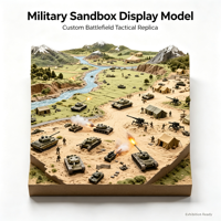 Modèle de terrain de bataille militaire personnalisé pour sandbox