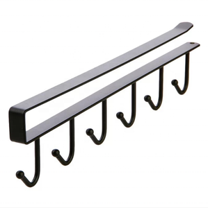 <span class=keywords><strong>Colgador</strong></span> de metal para taza de café, organizador de almacenamiento, soporte para <span class=keywords><strong>tazas</strong></span>, debajo del armario, 6 ganchos - Product Image 1