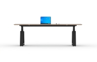 Bureau de direction réglable en hauteur, bureau moderne pour manager, bureau debout avec pieds en A noirs
