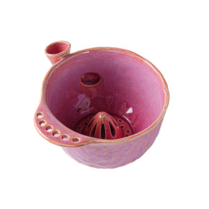 Pink Custom <strong>Ceramic</strong> Berry Washer Auto Spin Fruit Washing Bowl With Vortex Effect Lazy Berry Swirl Bowl For Kitchen Gift - Product Image 5