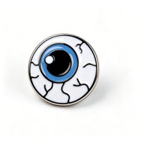 Épinglette en métal personnalisée en forme de cœur anatomique, émail noir, badge en forme de cœur pour cadeau médical