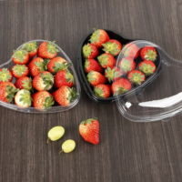 Wegwerp Fruit Verpakking Koop Aardbeien Hart Vormige Plastic Containers