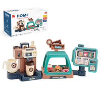 Juguete de máquina de café realista con luz y sonido, juego de compras, juego de cocina para niños