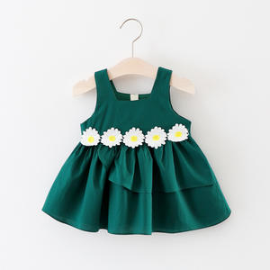 Ropa Infantil de Alta Calidad al por Mayor, Vestidos Sólidos para Niñas Pequeñas, Vestidos para Niños - Product Image 1