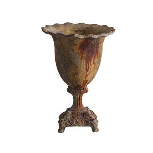 Maceta de estilo europeo antiguo para jardín exterior, con acabado en óxido desgastado, maceta alta para plantas verdes. - Product Image 5