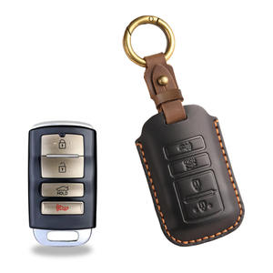 เคสกุญแจวินเทจ เหมาะสำหรับเคสกุญแจรถ Kia KIA หนังแท้ K9  งานแฮนด์เมดจากหนังวัว พร้อมตัวล็อค - Product Image 6