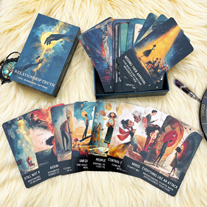 Vente en gros de cartes d'oracle spirituelles personnalisées, écologiques, imprimées en couleur, coins arrondis, jeu de 56 cartes - Product Image 2