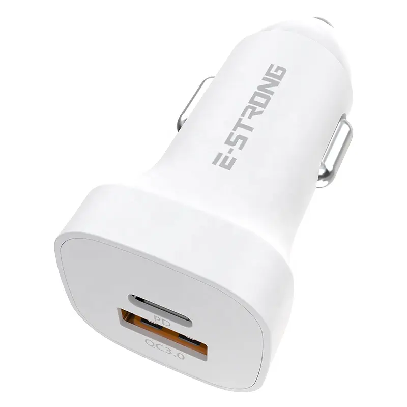 18W Dual Port USB C Power ABS Cigarette Lighter Cable PD QC3.0 Type C Rapid Car Charging for iPhone for iPad for Airpods