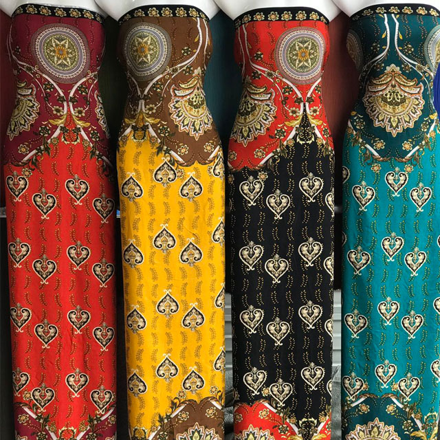 Оптовая продажа, дышащая Высококачественная текстильная ткань из 100% вискозы, саржевая ткань для женщин, ткань для рубашек и платьев