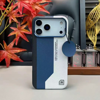 Étui magnétique haut de gamme en cuir PU pour iPhone 17 Pro Max, coque en cuir contrastée pour iPhone 11 12 13 14 15 16 18 Pro