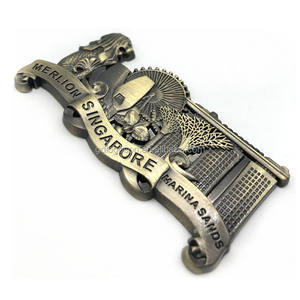 Wholesale Magnetic Tourist Travel Souvenirs Cities 3D Refrigerator <strong>Magnets</strong> Custom Logo Singapore Metal Fridge <strong>Magnet</strong> Souvenir - Product Image 1