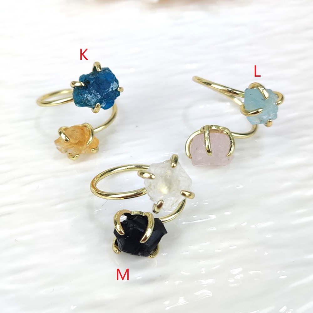 L pink Rose quartz+aquamarine