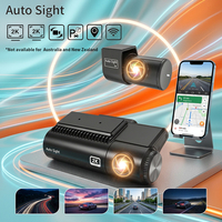 Cámara para Auto de Doble Lente 2K Quad HD, Grabación Frontal/Trasera en Bucle, Monitoreo de Estacionamiento, Visión Nocturna, WiFi, GPS, Sistema Operativo Android, Grabación de Matrícula