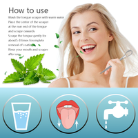 Nettoyage de la langue 100% acier inoxydable hygiène buccale nettoyant de langue en acier pour une haleine plus fraîche grattoir de langue en cuivre