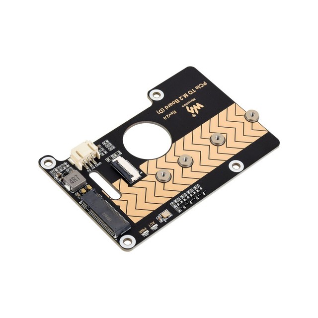 Waveshare PCIe to M.2 Development Board (D) for Raspberry Pi 5 Compatible 2280/2260/2242/2230 Sizes NVMe Protocol M.2 SSD
