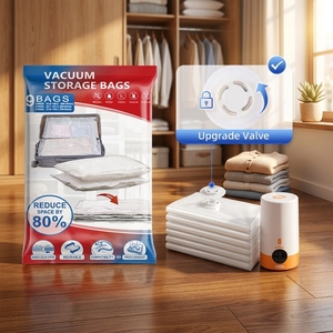 <span class=keywords><strong>Sacchi</strong></span> <span class=keywords><strong>Sottovuoto</strong></span> TAILI Piatti Jumbo Extra Large con Cerniera in Plastica per Compressione e Risparmio di Spazio per Piumoni - Product Image 1