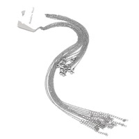 Colliers en gros unisexes, bijoux délicats, tendance, or rose, or, 45 cm + 5 cm d'extension, chaînes rolo géométriques, chaînes en argent