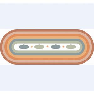 Tappeto da soggiorno con motivo a nuvola <span class=keywords><strong>arcobaleno</strong></span> Non antiscivolo tappeto decorativo morbido grazioso tappetino lavabile Color pastello per soggiorno - Product Image 5