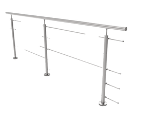 Barrière de balcon extérieure en acier inoxydable, tube de balustrade pour villa et escalier, design moderne, réglable - Product Image 1
