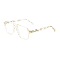 Nouveauté Lunettes de vue carrées vintage en acétate pour hommes et femmes Marque de créateur Double pont Lunettes optiques Mode Lunettes de vue