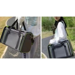 Sac de transport extensible pour animaux de compagnie, approuvé par les compagnies aériennes, avec poches en filet, bandoulière et coussinets lavables - Pour 2 chats, chatons - Product Image 4