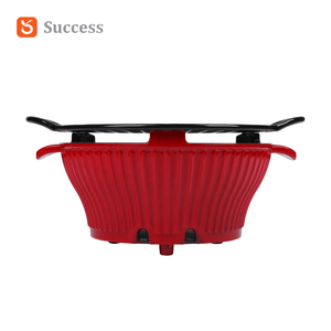 Griglia <span class=keywords><strong>a</strong></span> <span class=keywords><strong>Carbone</strong></span> in Ghisa Smaltata Premium, Stufa BBQ Minimalista Stile Casseruola Rossa, Utensili da Cucina di Lusso per Esterni, Artigianato Durevole - Product Image 5
