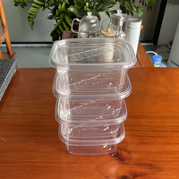 Boîtes à lunch carrées jetables écologiques en PET, contenants alimentaires de qualité alimentaire, compatibles micro-ondes, pour sandwichs, salades, pain, sucre