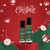 Vente en gros d'huiles essentielles pures personnalisées Cadeau de Noël Roll-Ons Huile essentielle de massage en vrac jasmin lavande orange