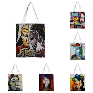 巴勃罗·毕加索的现代抽象绘画艺术帆布廉价手提袋