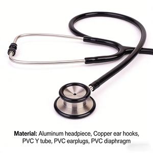 <span class=keywords><strong>Stéthoscope</strong></span> de luxe à double tête BK3012, diaphragme en aluminium, crochets auriculaires en cuivre, tube en Y en PVC, embouts auriculaires en PVC - Product Image 3