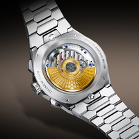 Lucky Harvey Men's Automatic Mechanical Chime Watch 40MM Titanium Case Bracelet Sapphire Crystal Hand Engraved Dial ZLS-ZLS414