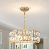 Lustre suspendu en cristal classique personnalisé, hauteur réglable, pour hôtel, restaurant, cuisine, salon, décoration, lampe suspendue