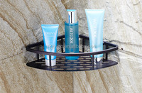 Étagère de douche triangulaire moderne noir mat en acier inoxydable SUS304, accessoires de salle de bain