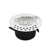 Rejilla de Ventilación Circular Ultrafina sin Marco, Preinstalada, con Salida de Aire Ajustable, Minimalista