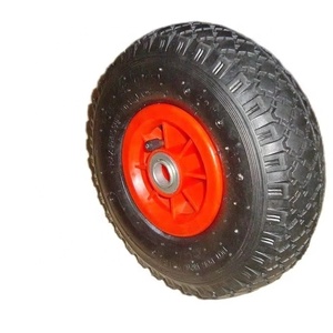 Nouvelle roue pneumatique de <span class=keywords><strong>10</strong></span> pouces 3.50-4 avec jante en acier pour remplacement de roue de brouette, roue de chariot en caoutchouc à air - Product Image 6