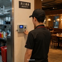 Máquina de Control de Asistencia con Huella Dactilar y Contraseña, Económica, Capacidad para 1000, Descarga de Reportes por USB, para Personal de Pequeñas Oficinas