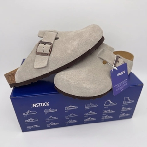 Nouvelles mules Birkenstock en daim 2026 pour <span class=keywords><strong>sabots</strong></span>, mode, orthopédiques, semelle en liège souple, respirantes, à boucle réglable, personnalisables - Product Image 1