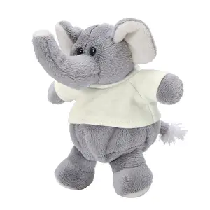 Werbe geschenke Kleines Kuscheltier Weicher Elefant Schlüssel bund Plüsch tier Mit LOGO T-Shirt Benutzer definiert