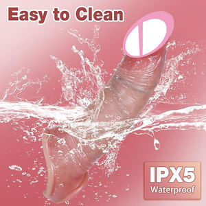 Weicher <span class=keywords><strong>Penis</strong></span>-Sleeve Dildo Vibrator für Männer & Paare - 10 Vibrationsmodi Wasserdicht IPX5 Umweltfreundliches Erwachsenenspielzeug - Product Image 5