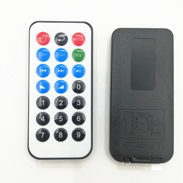 Lonten 1pc 12V MP3 USB TF Radio Car Speaker Subwoofer Learning Board IR Universal Wireless Remote Control