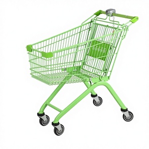 Carrito de Compras Compacto Verde Claro de Alta Visibilidad para Supermercados y Tiendas de Conveniencia - Product Image 4