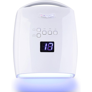 Lampe à ongles rechargeable en métal et plastique, économique, avec poignée, lumière rouge UV LED, sécheuse de vernis gel sans fil 48W pour usage domestique - Product Image 1