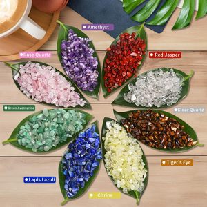 Tintura di trucioli di cristallo di quarzo rosa alla rinfusa 0.9 Lb/405g di cristallo caduto pietra ciottoli decorativi per <span class=keywords><strong>la</strong></span> decorazione della casa - Product Image 6