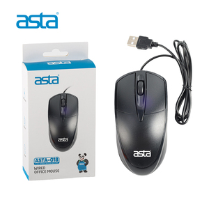 <span class=keywords><strong>Souris</strong></span> d'ordinateur filaire ASTA USB légère 1600 DPI ergonomique plastique ABS noir 1 dollar <span class=keywords><strong>souris</strong></span> personnalisable - Product Image 1