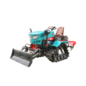 New Multi-Function Mini Crawler Rotary Tiller Diesel Powered for Ploughing Trenching Ridging for Farms