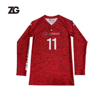 Vêtements de sport chemise de volley-ball à manches longues conception de Sublimation ensemble d'uniforme de volley-ball chemise de volley-ball respirante
