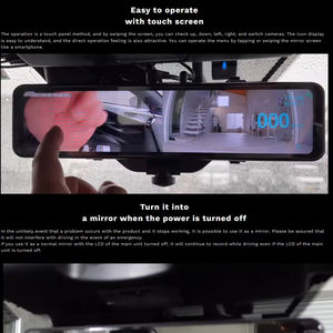 AKEEYO Caméra de tableau de bord 11 pouces 360 degrés 4k pour caméra de tableau de bord de voiture avec GPS - Product Image 4